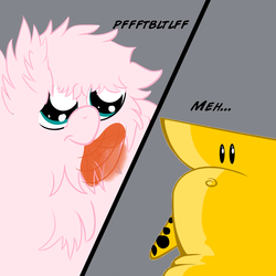 Size: 1000x1000 | Tagged: safe, oc, oc only, oc:fluffle puff, homestar runner, the cheat