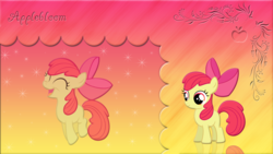 Size: 2732x1536 | Tagged: safe, artist:jamesg2498, apple bloom, g4, ribbon, vector, wallpaper