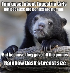 Size: 460x480 | Tagged: safe, equestria girls, g4, advice animal, confession bear, meme, meta, text