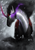 Size: 600x849 | Tagged: safe, artist:zhoid, king sombra, umbrum, g4, curved horn, dark magic, hoers, horn, sombra eyes