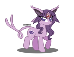 Size: 1011x790 | Tagged: safe, artist:lugiaangel, espeon, pokémon, ponified, solo