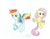 Size: 2203x1700 | Tagged: dead source, safe, artist:hahasauce, fluttershy, rainbow dash, pegasus, pony, g4, duo, traditional art