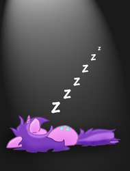 Size: 2083x2741 | Tagged: safe, artist:ajmstudios, amethyst star, sparkler, g4, cute, messy mane, on side, sleeping, zzz