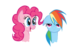 Size: 900x644 | Tagged: safe, artist:braesmile, artist:lauren faust, pinkie pie, rainbow dash, g4, simple background, transparent background, vector