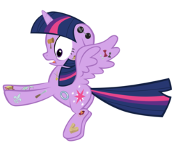 Size: 5942x4964 | Tagged: safe, artist:esipode, twilight sparkle, alicorn, pony, g4, absurd resolution, cutie pox, female, mare, simple background, solo, spread wings, transparent background, twilight sparkle (alicorn), vector, wings