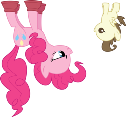 Size: 6000x5581 | Tagged: safe, artist:masem, pinkie pie, pound cake, baby cakes, g4, absurd resolution, simple background, trainspotting, transparent background, vector