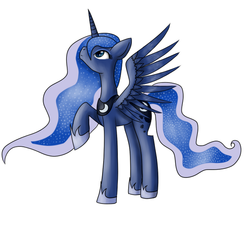 Size: 700x700 | Tagged: safe, artist:tharkan, princess luna, g4, female, simple background, solo
