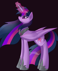 Size: 1238x1524 | Tagged: safe, artist:derpsonhooves, twilight sparkle, alicorn, pony, g4, corrupted, female, mare, solo, twilight sparkle (alicorn)