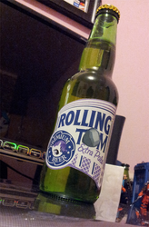 Size: 491x750 | Tagged: safe, rarity, tom, g4, beer, bottle, rolling rock