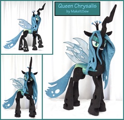 Size: 2698x2600 | Tagged: safe, artist:makeitsew, queen chrysalis, changeling, changeling queen, g4, awesome, daily deviation, irl, photo, plushie, solo