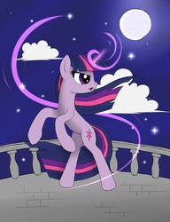 Size: 1535x2000 | Tagged: safe, artist:theebonyheart, twilight sparkle, g4, female, magic, night, solo