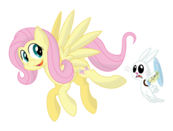 Size: 6894x5202 | Tagged: safe, artist:mysteriouskaos, angel bunny, fluttershy, g4, absurd resolution