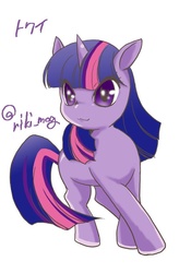 Size: 578x825 | Tagged: safe, artist:riki, twilight sparkle, g4, female, japanese, pixiv, solo