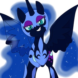 Size: 750x750 | Tagged: safe, artist:30clock, nightmare moon, g4, female, pixiv, solo