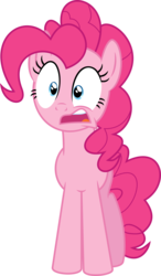 Size: 4095x7000 | Tagged: safe, artist:spier17, pinkie pie, g4, absurd resolution, female, shocked, simple background, solo, transparent background, vector