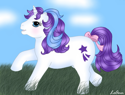 Size: 560x425 | Tagged: safe, artist:foreverrogue, glory, g1, female, solo