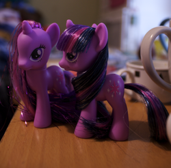 Size: 555x546 | Tagged: safe, twilight sparkle, g4, brushable, irl, photo, rehaired, toy