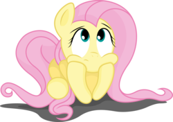 Size: 10824x7641 | Tagged: safe, artist:otto720, artist:techrainbow, fluttershy, g4, absurd resolution, bored, female, palindrome get, simple background, solo, squishy cheeks, thinking, transparent background, vector
