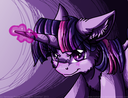 Size: 900x690 | Tagged: safe, artist:inuhoshi-to-darkpen, twilight sparkle, g4, female, magic, solo