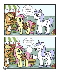 Size: 800x971 | Tagged: safe, artist:doodlesnap, applejack, fluttershy, oc, comic:chivalry, g4, comic