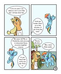 Size: 800x971 | Tagged: safe, artist:doodlesnap, applejack, rainbow dash, comic:chivalry, g4, comic