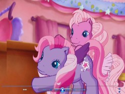 Size: 1024x768 | Tagged: safe, edit, edited screencap, screencap, pinkie pie (g3), starsong, pony, g3, animation error, starsong and the magic dance shoes, windows media player