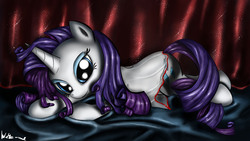 Size: 1920x1080 | Tagged: safe, artist:neko-me, rarity, g4, bed, clothes, female, nightgown, solo, wallpaper