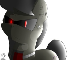 Size: 1280x1024 | Tagged: safe, artist:mechashockwave, octavia melody, earth pony, pony, robot, g4, female, roboticization, solo