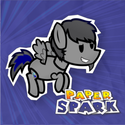 Size: 1934x1931 | Tagged: safe, artist:urpleb3atin, oc, oc only, crossover, my paper pony, paper mario, paper pony, parody, request, solo