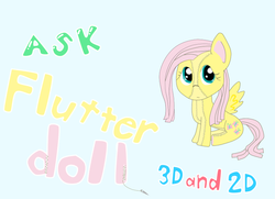 Size: 800x580 | Tagged: safe, fluttershy, g4, doll, futtedoll, simple background, sitting, solo, text, toy, white background