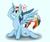 Size: 500x417 | Tagged: safe, artist:askaricornrd, rainbow dash, alicorn, pony, g4, alicornified, exclamation point, female, interrobang, question mark, race swap, rainbowcorn, solo, tumblr