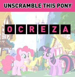 Size: 592x608 | Tagged: source needed, safe, pinkie pie, twilight sparkle, zecora, g4, puzzle, the hub