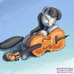 Size: 1280x1280 | Tagged: safe, artist:dahtamnay, octavia melody, g4, 30 minute art challenge, cello, female, musical instrument, sleeping, solo