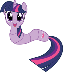 Size: 1126x1280 | Tagged: safe, artist:chezne, twilight sparkle, worm, worm pony, g4, bookworm, female, not salmon, simple background, solo, species swap, transparent background, twiworm, vector