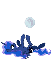 Size: 744x1052 | Tagged: safe, artist:kp-shadowsquirrel, artist:spier17, princess luna, alicorn, pony, g4, ball, cute, female, legs in air, lidded eyes, lunabetes, mare, mare in the moon, missing accessory, moon, on back, simple background, smiling, solo, svg, tangible heavenly object, transparent background, underhoof, vector