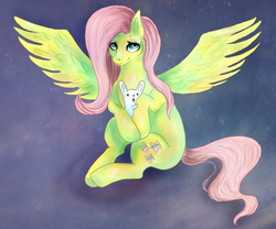 Size: 896x745 | Tagged: safe, artist:pantalewns, angel bunny, fluttershy, g4