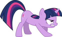 Size: 1600x948 | Tagged: safe, artist:starshinecelestialis, twilight sparkle, pony, unicorn, a canterlot wedding, g4, aggressive, angry, female, frown, glare, gritted teeth, mare, raised hoof, simple background, solo, transparent background, vector