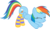 Size: 5000x2906 | Tagged: safe, artist:artpwny, rainbow dash, pegasus, pony, g4, clothes, cute, eyes closed, female, high res, iwtcird, mare, simple background, socks, solo, stretching, striped socks, transparent background, vector