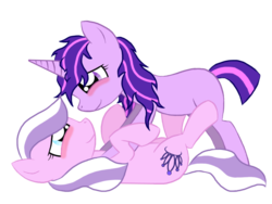 Size: 1024x768 | Tagged: safe, artist:ponylove-aka-fler, diamond tiara, oc, oc:nelly, g4, canon x oc, shipping