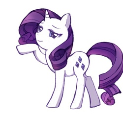 Size: 419x394 | Tagged: safe, artist:lyra-kotto, rarity, g4, female, simple background, solo