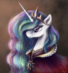 Size: 4486x4795 | Tagged: safe, artist:pponyoo, princess celestia, alicorn, pony, g4, absurd resolution, cape, clothes, female, mare, solo