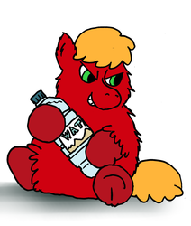 Size: 1608x1899 | Tagged: safe, artist:coalheart, fluffy pony, fluffy pony original art, water bottle