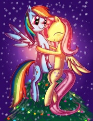 Size: 1350x1750 | Tagged: safe, artist:erovoid, fluttershy, rainbow dash, g4