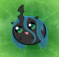 Size: 1200x1164 | Tagged: safe, artist:willdrawforfood1, queen chrysalis, changeling, changeling queen, g4, blob, chubbie, female, solo