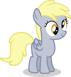 Size: 3390x3648 | Tagged: safe, artist:vector-brony, derpy hooves, pegasus, pony, g4, the cutie pox, cute, dizzy hooves, female, filly, filly derpy, muffin, simple background, solo, transparent background, vector, younger