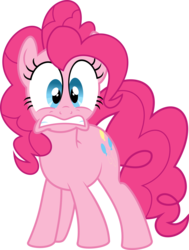 Size: 3393x4486 | Tagged: safe, artist:artismagic, pinkie pie, g4, alarmed, female, simple background, solo, transparent background, vector