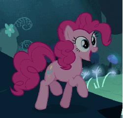 Size: 462x446 | Tagged: safe, edit, edited screencap, screencap, pinkie pie, earth pony, pony, g4, season 3, too many pinkie pies, animated, excited, extreme speed animation, female, happy, prancing, solo