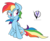 Size: 986x810 | Tagged: safe, artist:dfectivedvice, artist:overmare, rainbow dash, g4, colored, female, original style, simple background, solo, transparent background