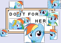 Size: 1400x1000 | Tagged: safe, rainbow dash, pegasus, pony, a canterlot wedding, g4, my little pony: friendship is magic, the best night ever, the last roundup, the mysterious mare do well, cute, dashabetes, do it for her, exploitable meme, male, meme, the simpsons