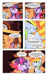 Size: 719x1112 | Tagged: safe, artist:karzahnii, rainbow dash, twilight sparkle, g4, comic, tales from ponyville